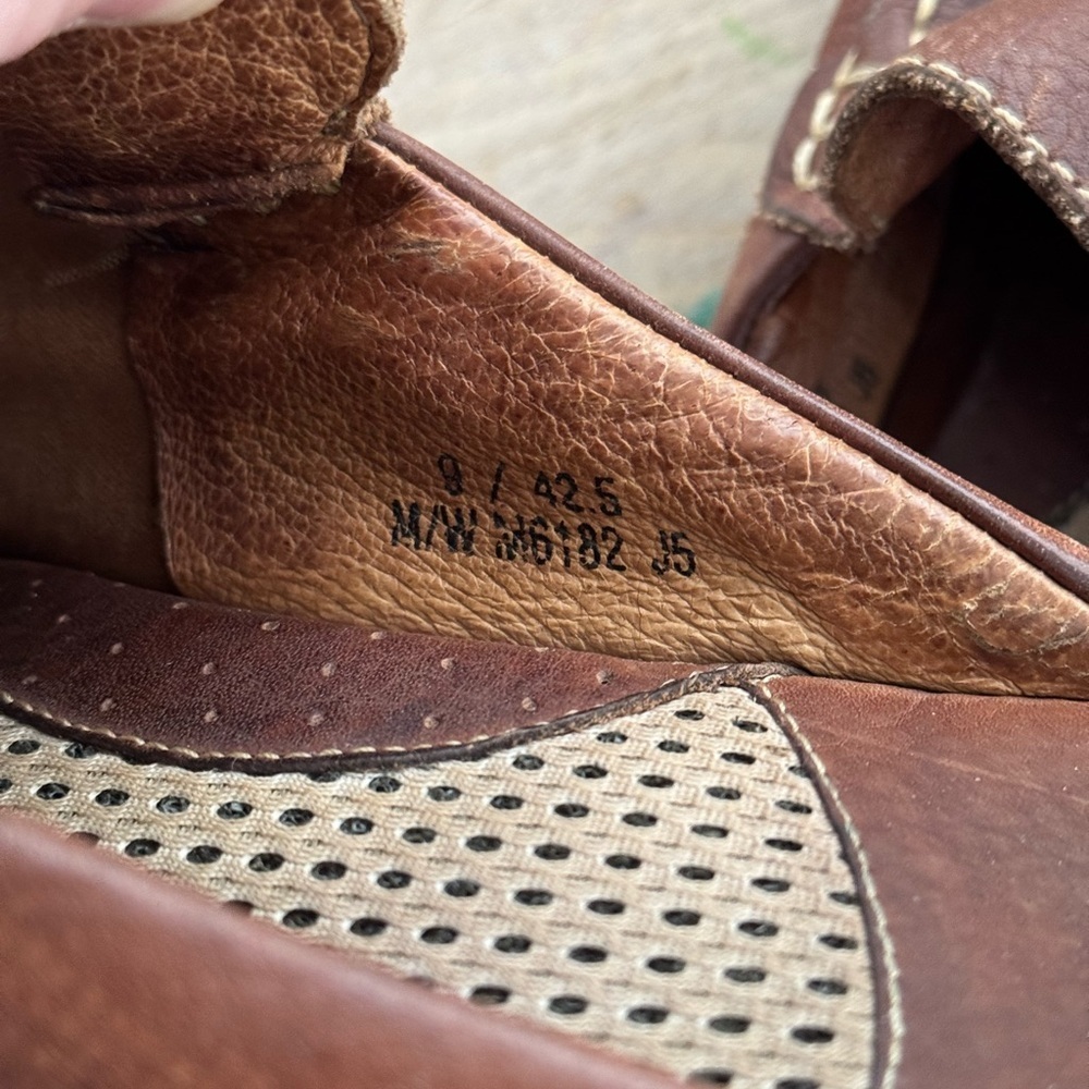BØRN Slip On Brown Leather Mens Backless Loafers Size 9 - Picture 7 of 7